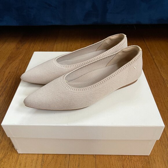 Vivaia Pointed-Toe Ballet Flats (Aria 5°), Almond, US Size 7-7.5 - Picture 5 of 8